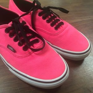 Vans Unisex Pink Canvas Sneakers Men 7.5 Women 9